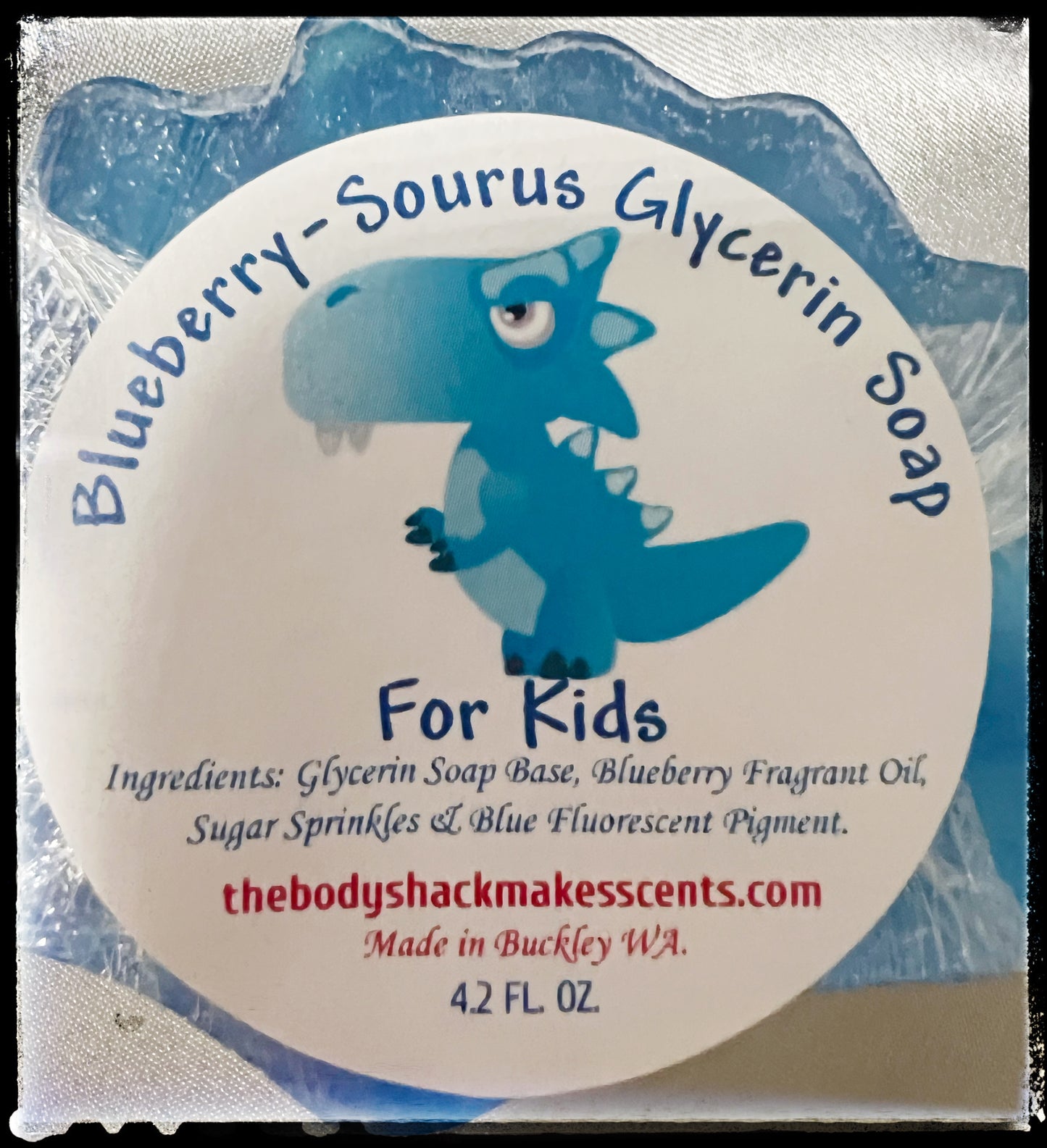 Blueberry-Sourus Glycerin Soap for kids