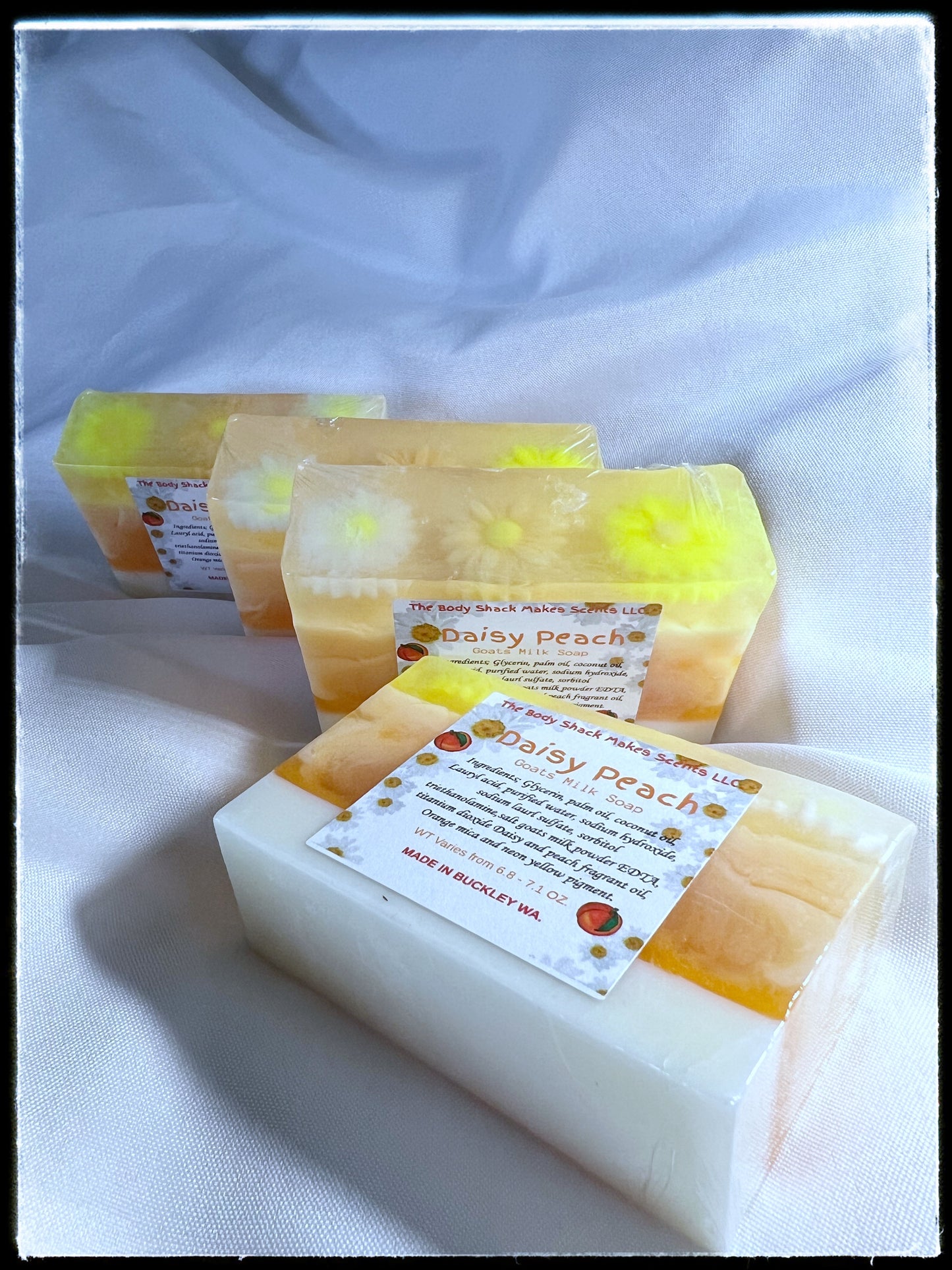 Daisy Peach Goats Milk Soap