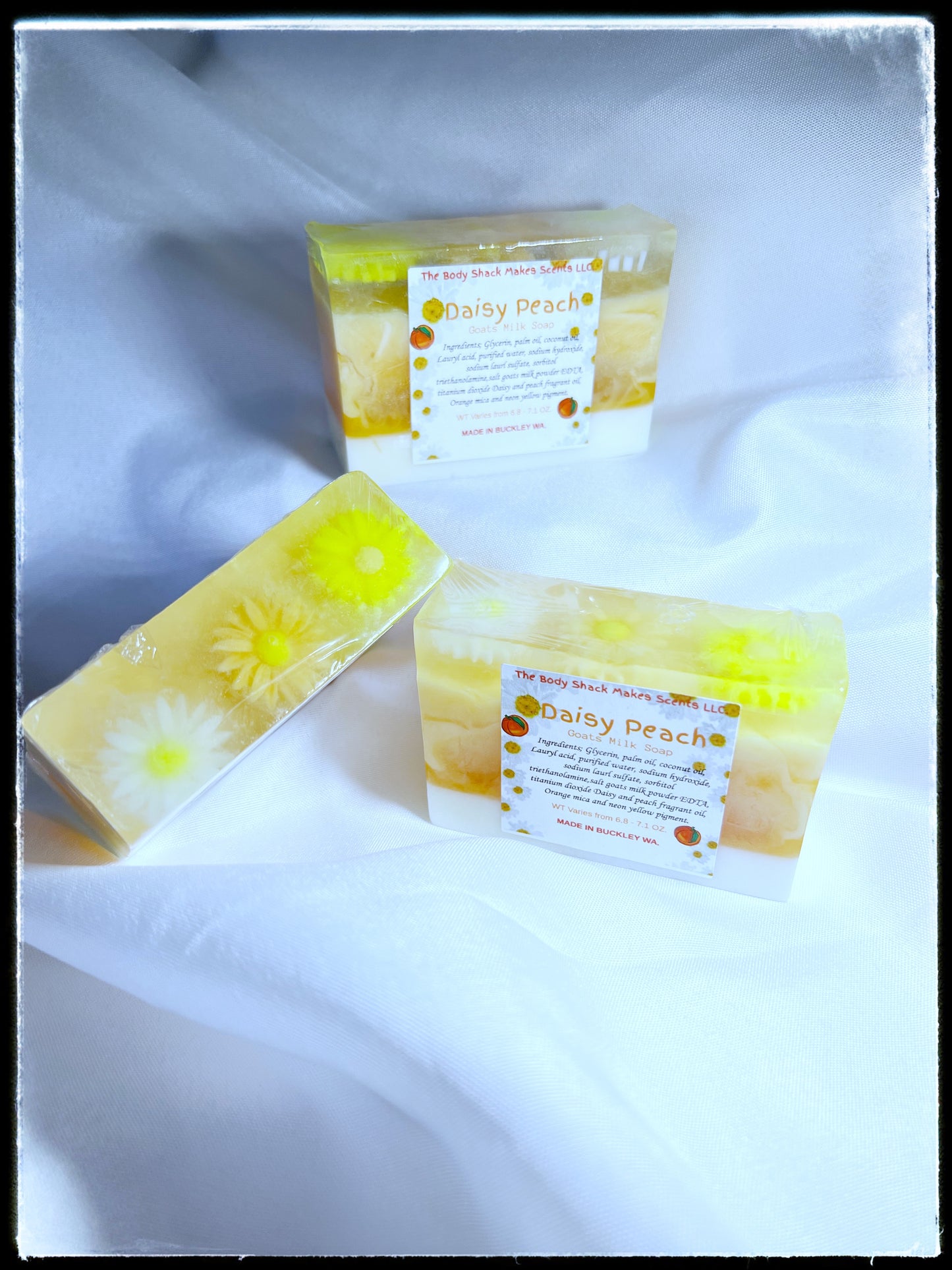 Daisy Peach Goats Milk Soap