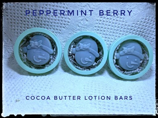 Peppermint Berry Cocoa Butter Lotion Bars