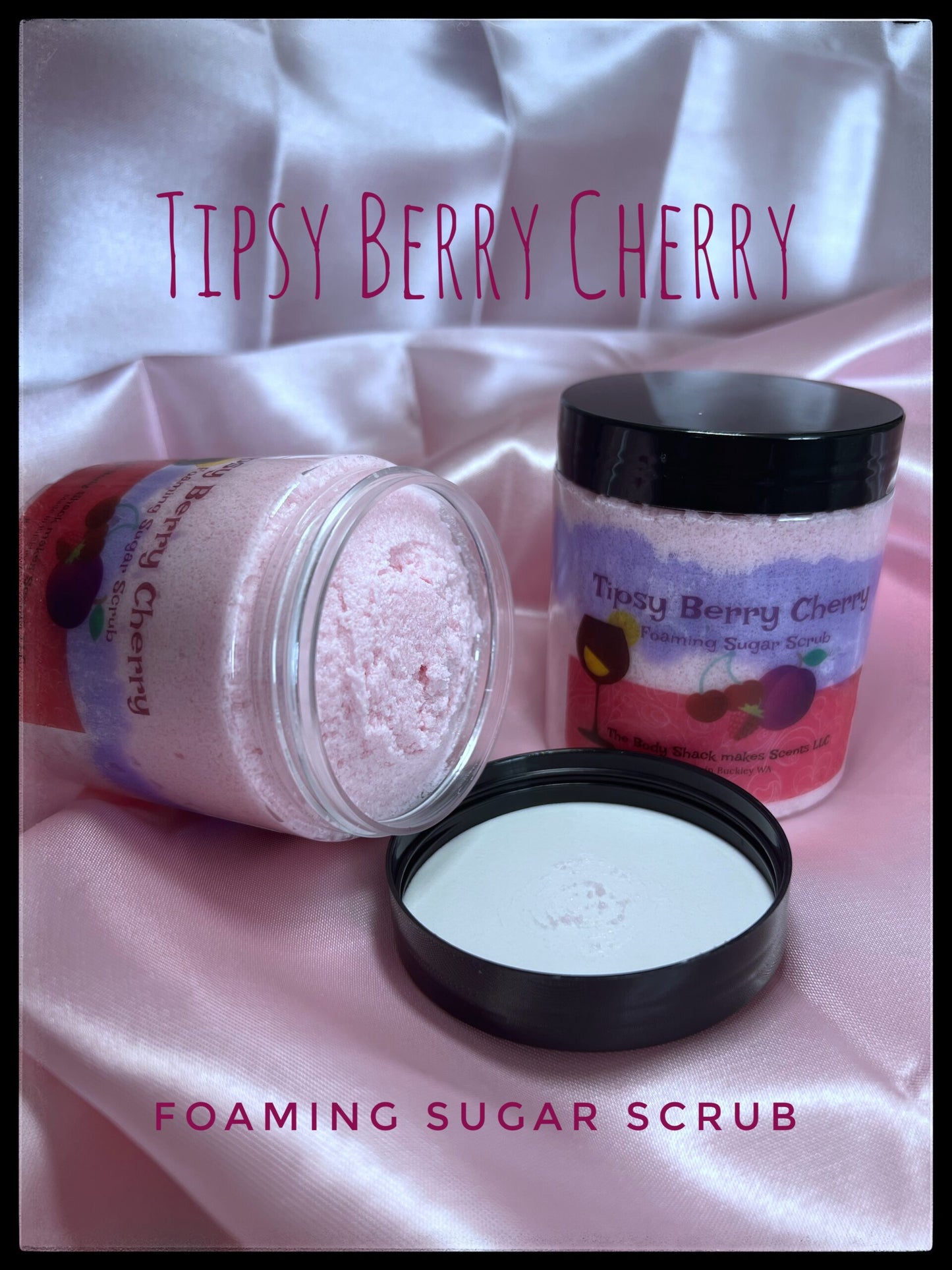 Tipsy Berry Cherry Foaming Sugar Scrub