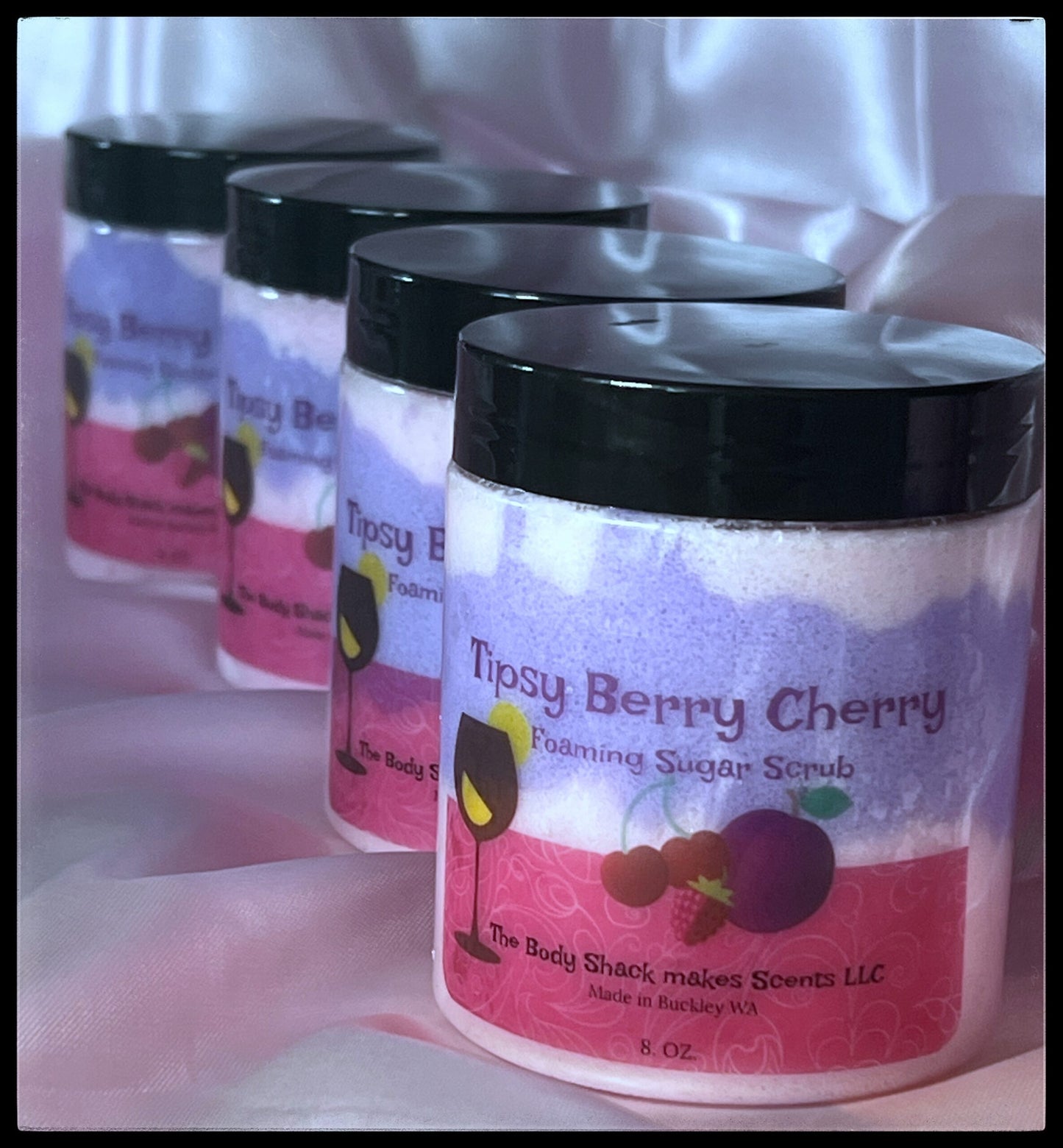 Tipsy Berry Cherry Foaming Sugar Scrub