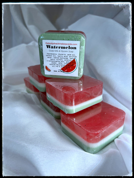 Watermelon Goats Milk Glycerin Soap